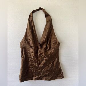 Express Brown Satin Camisole